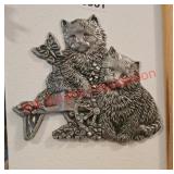 Pewter Cat Wall Decor (Guest Bedroom)
