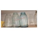 3 Large Blue Jars (laundry room)