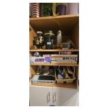 Everything on these 3 Shelves (laundry room)