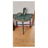 Painted Half Moon Table and accessories (hallway)