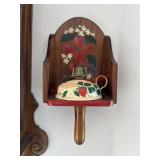 Vintage oil lantern holder and oil lamp
