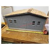 Hand crafted building for model train town - off