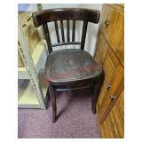 Vintage wooden chair- off train room