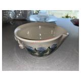 Little handled pottery pourer signed ROY