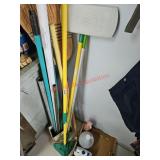 Brooms, chemicals, and more- train room