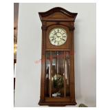 Antique Gustav Becker Wall Clock 42" X 14"