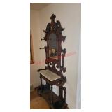 Antique Hall Tree and Umbrella Stand (entryway