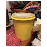 Extra large vintage Tupperware with flour