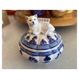 Delft Cat trinket dish  (kitchen)