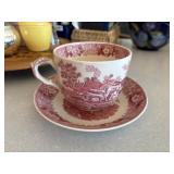 Staffordshire large Mug and Saucer  (kitchen)