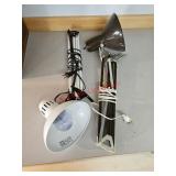 Three posable lamps - train room