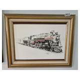 Framed print (?) - train room