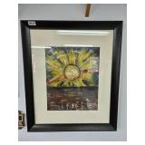 Framed print- train room
