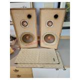 Vintage speakers - train room