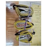 Three 1" ratchet straps - train room