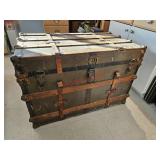 Vintage trunk with two inserts and contents-
