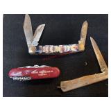 Lot of 3 Pocket Knives
