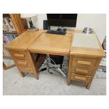 Wood Desk (living room) 53" X 30" x 30"