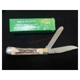 Bertram Hen and Rooster Picket Knife with box
