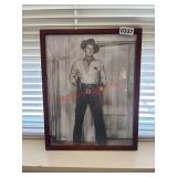 Framed black and white print  (living room)