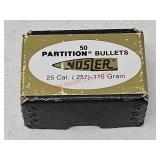 50 Rounds Nosler 25 Cal 115 Grain