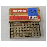50 Rounds Norma  .38 S&W unprimed cases