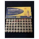 38 Smith & Wesson, 145 grain lead bullet