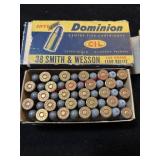 38 Smith & Wesson, 145 grain lead bullet ammo