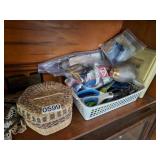 Scissors, basket, and more- living room