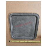Vintage silverplate tray - living room