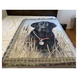 Black lab throw blanket (downstairs right)