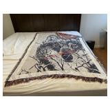 Wolf print throw blanket (downstairs right)