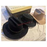 Lot of 3 Cow Boy Hats            (Downstairs