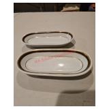 Two corn holder dishes