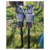 Plastic guard owls - goat pen