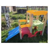 Plastic toddler play structure, appx 4' tall -