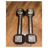 5 Lbs. Dumb bells            (Downstairs right