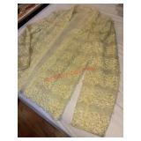 VTG Pale yellow SZ Small Beaded Lace Ladies