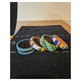 Lots of four beaded bracelets