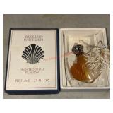 VTG White Linen Estee Lauder Frosted Shell in
