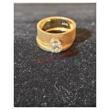 Size 5 1/2 - 14K wedding ring set 14k