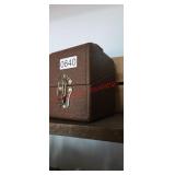 Vintage recipe box (upstairs left bedroom)