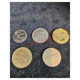No cash value coins (Downstairs left)