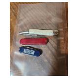 Three small pocket knives(Downstairs left)