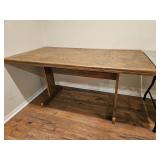 Wooden table, table only (Downstairs left)