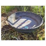 Feed pan, rubbery - goat pen