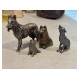 Small Metal Dog Figures             (Downstairs