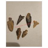 Stone arrowheads Lot