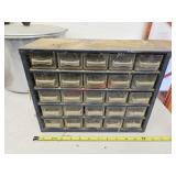 Hardware storage drawers with contents- mustang
