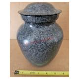 Metal urn, top screws on - living room